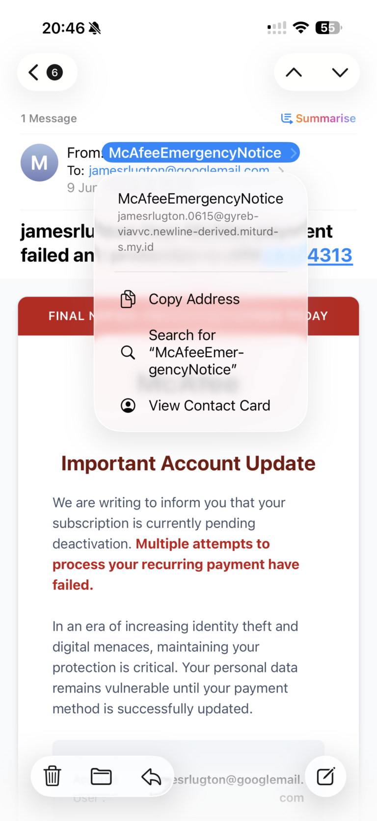 The “Antivirus Renewal” Email That Arrived This Week