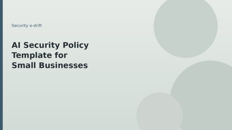 AI security policy template for small businesses