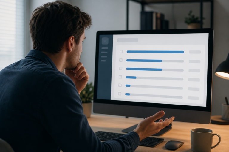 Computer screen showing bulk automation in progress